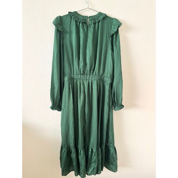 NWT Current Air Green Ruffle Dress Size L - Picture 7 of 9